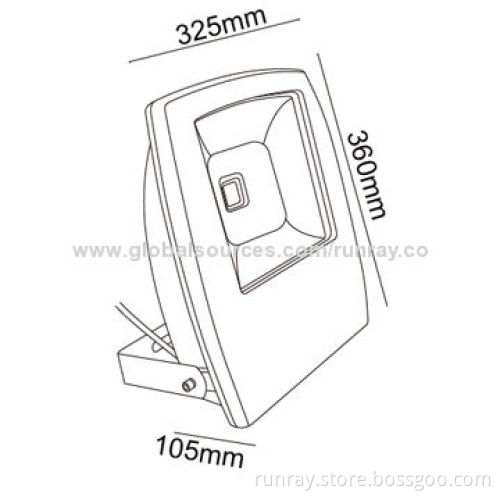 70W Backpack LED Floodlight, IP65, >0.95 Power Factor, Epileds, Epistar and Bridgelux Chips, CE Mark